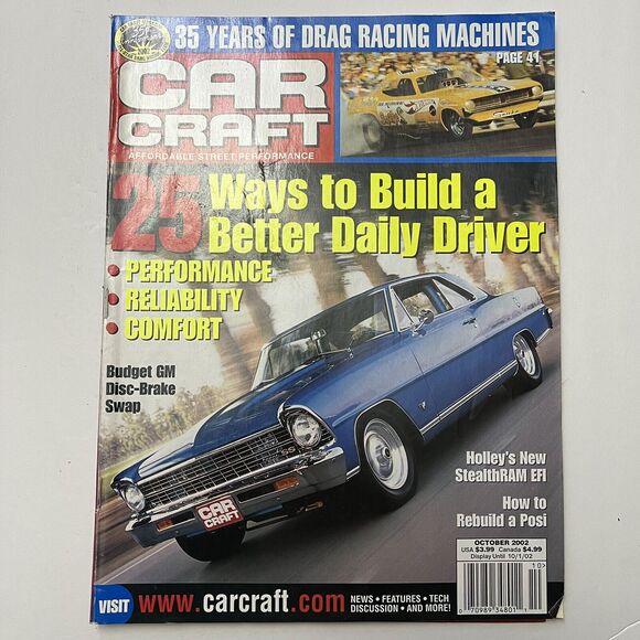 Vintage Car Craft Magazine October 2002 Classic Cars Muscle Cars Automobiles - Picture 1 of 4